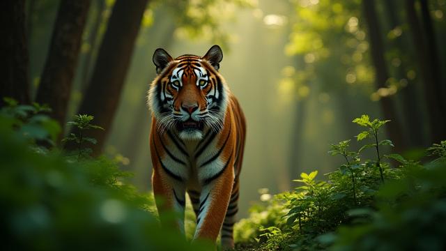 Majestic tiger in its natural habitat